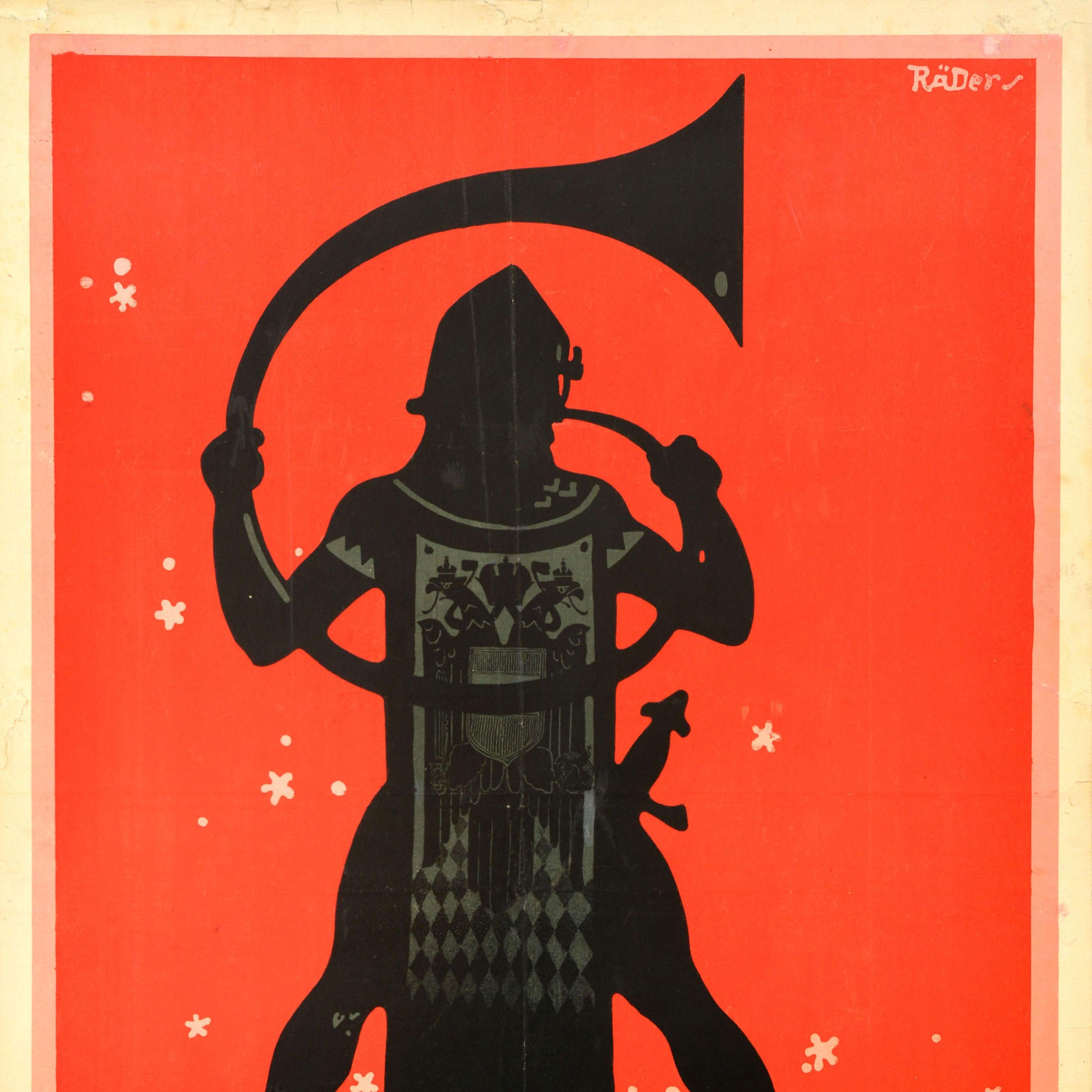 Original Antike WWI Poster 7 Österreichische Kriegsanleihe Osterreich Kriegsanleihe Soldat (Rot), Print, von Unknown