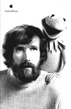 Original Apple Think Different Jim Henson Poster Mac Computer 2000 Muppets Kermi