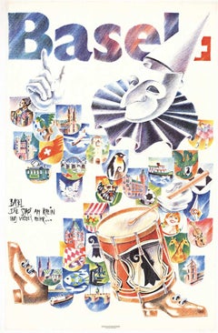 Original Basel (Switzerland) Vintage travel poster  fastnacht
