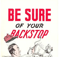 Original 'Be Sure of Your Backstop' vintage N. R. A., 1946 Gun Safety poster