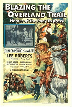 Original "Blazing the Overland Trail", Chapter 1, Retro serial movie poster
