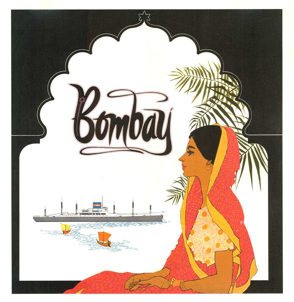 Cartel de viaje de época original 