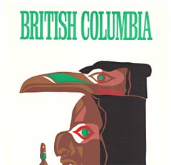 Original British Columbia United Air Lines travel poster