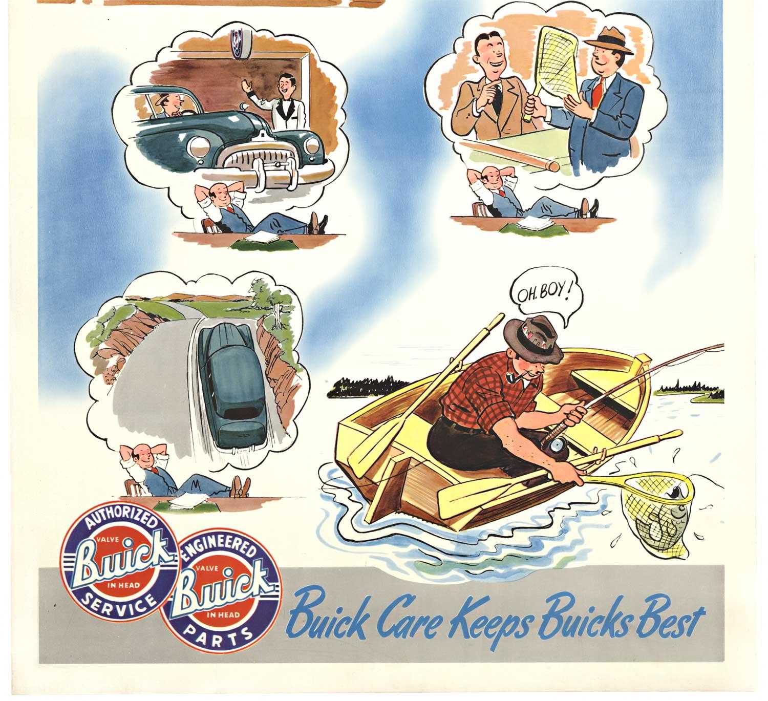 Original Buick Care Keeps Buicks Best Vintage-Poster für Autos (Amerikanische Moderne), Print, von Unknown