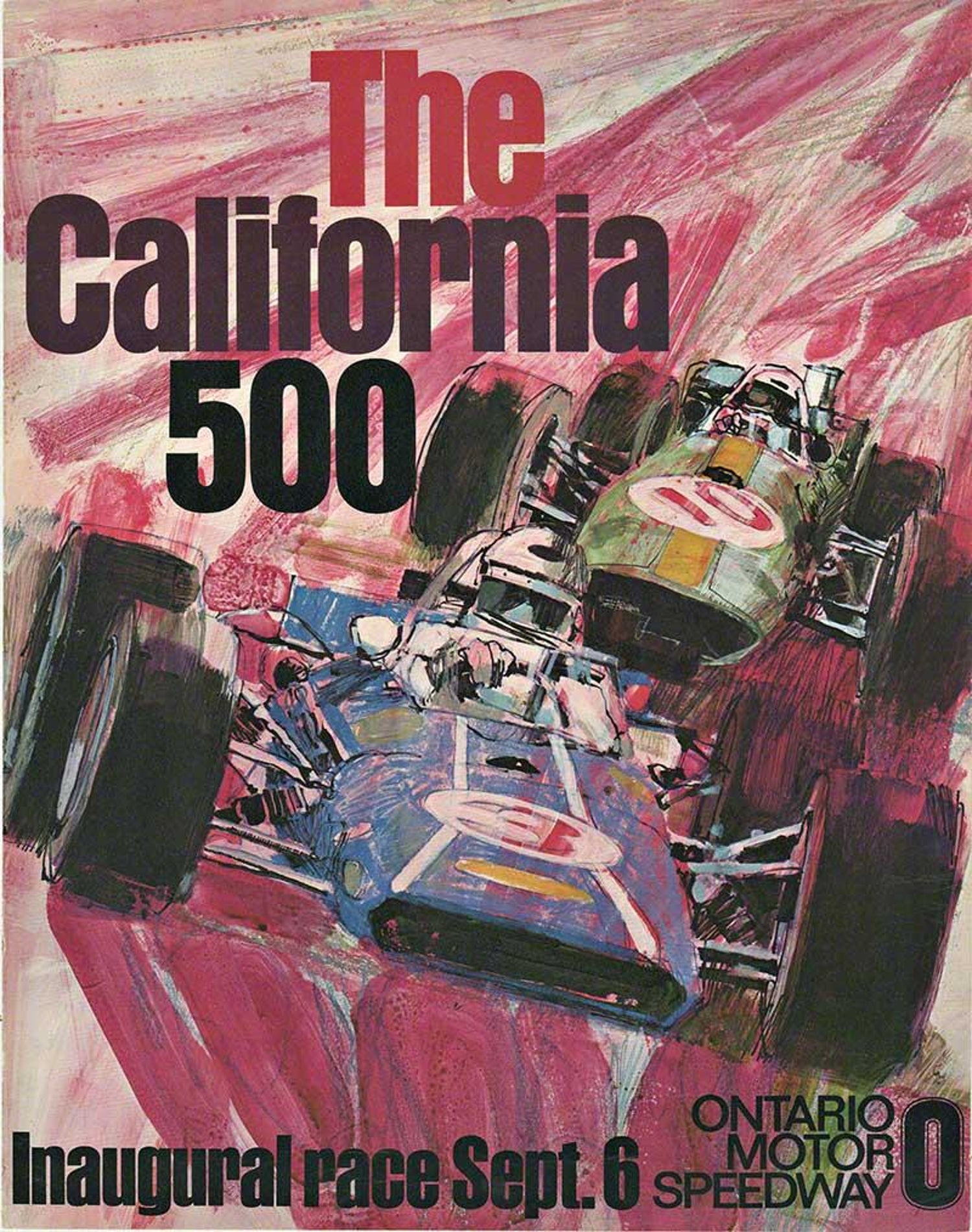 VINTAGE ONTARIO MOTOR SPEEDWAY RACING PATCH CALIFORNIA 500 INDY NASCAR RACEWAY 