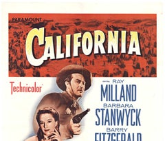Original "California" vintage western movie poster  US 1-sheet