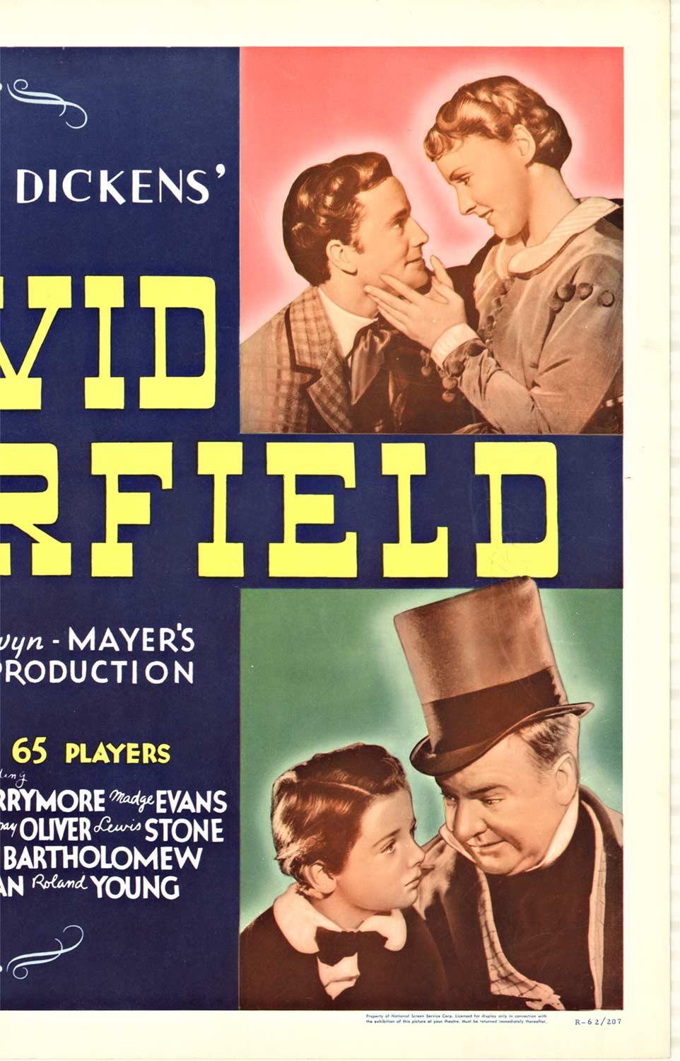 Affiche originale du film américain David Copperfield de Charles Dickens  demi-feuille - Réalisme américain Print par Unknown