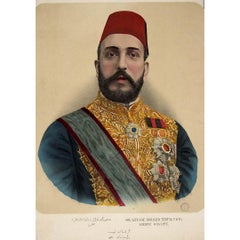 Original chromolithograph : His Highness Mohamed Tewfik Pacha Khédive d
Égypte