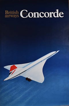 Original Concorde Poster: British Airways Supersonic c. 1980