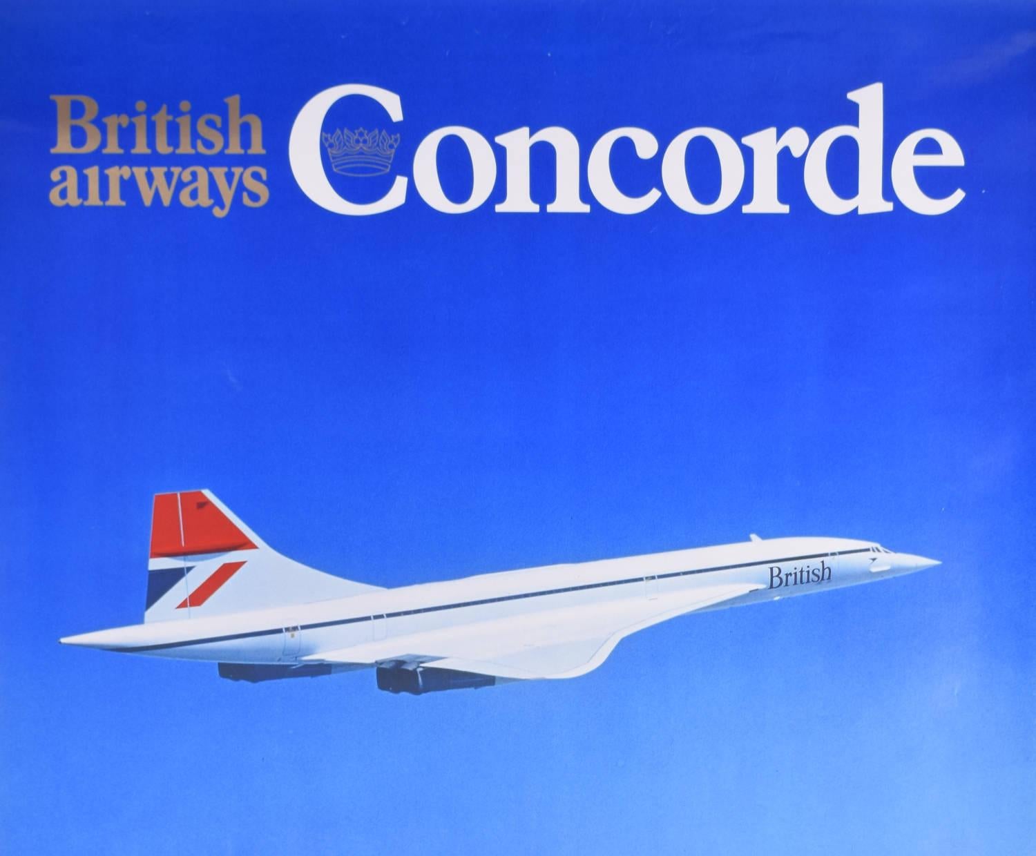 Cartel original del Concorde para British Airways hacia 1980 - Print de Unknown