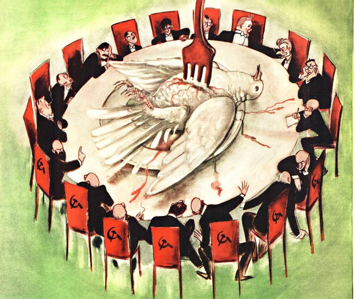 Original Congresso di Parigi vintage political poster - Print by Unknown