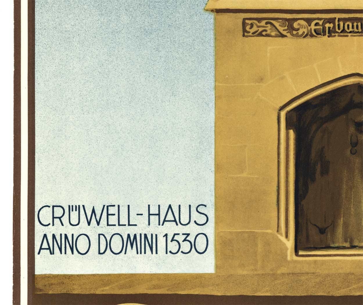 Affiche vintage d'origine Cruwell Tabak.   Crüwell-Tabak - Noir Print par Unknown