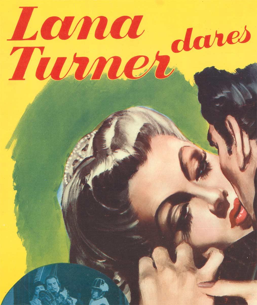 Vintage-Filmplakat „Diane“ aus 1/2-Blatt  Lana Turner, Roger Moore, Lana (Orange), Print, von Unknown