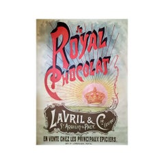 Original early 20th century poster for Royal Chocolat, Lavril & Cie - Eure