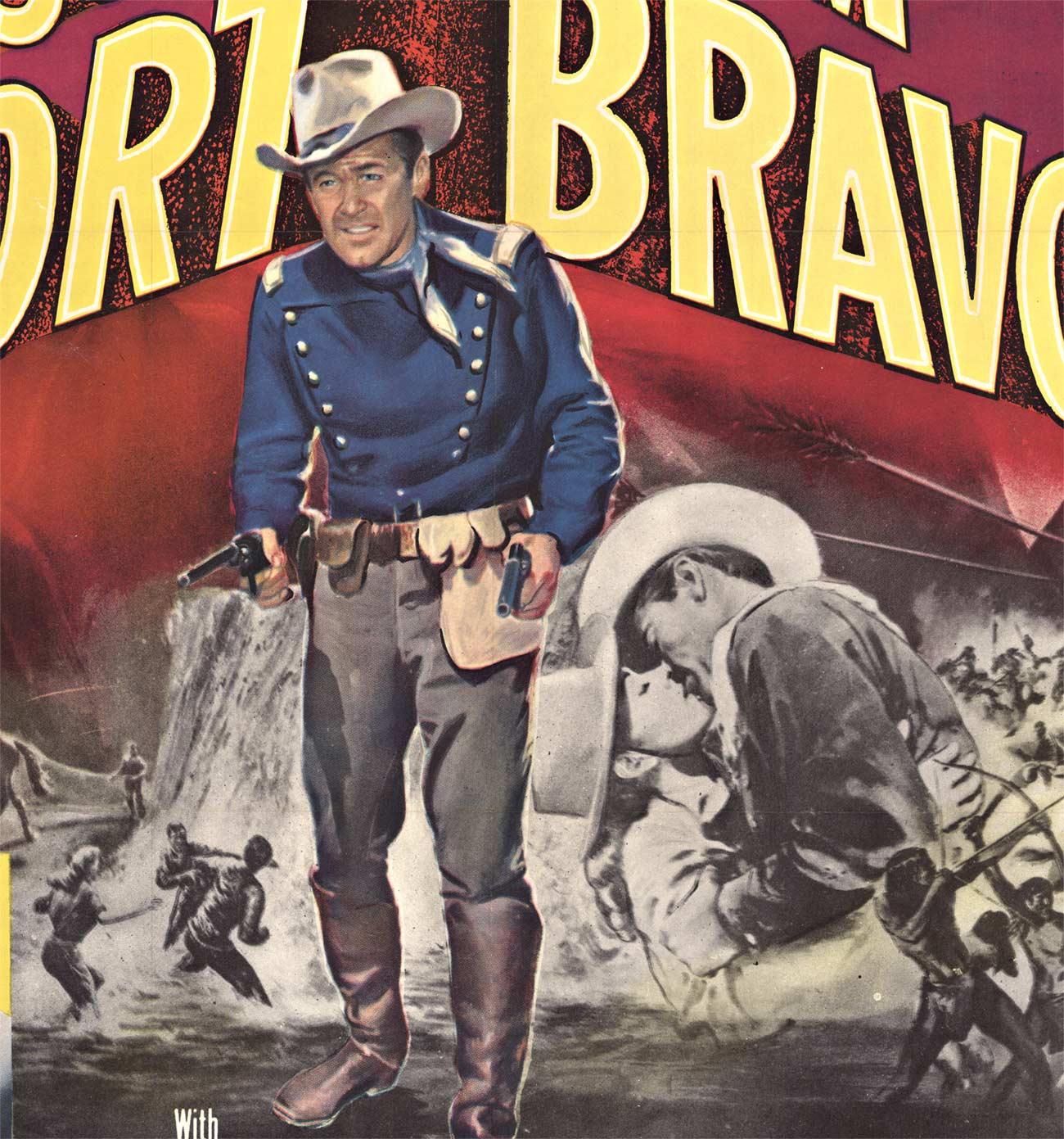 Affiche de film vintage originale de Fort Bravo, États-Unis, 1 feuille  1953 - Réalisme américain Print par Unknown