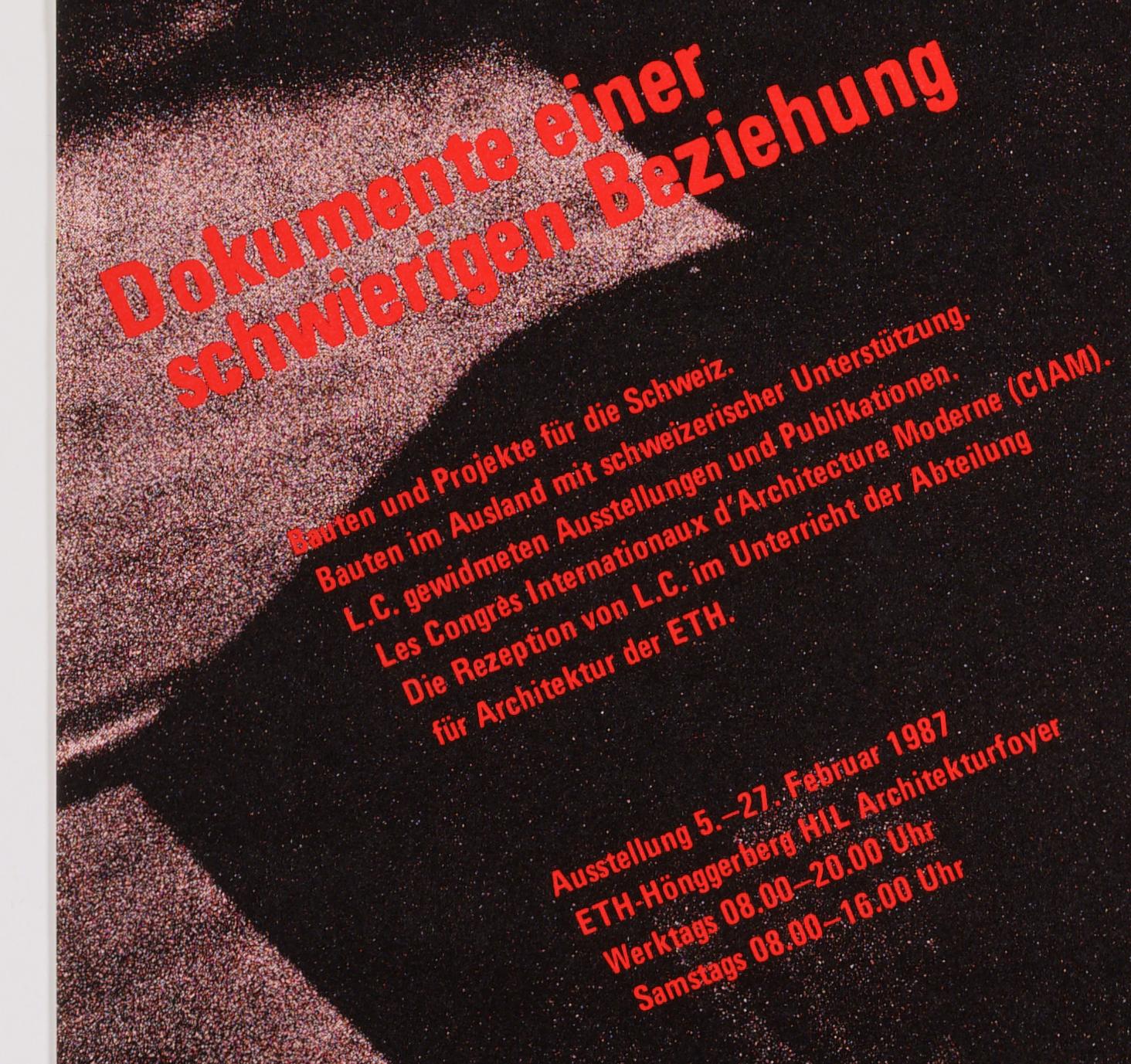 Original Ausstellungsplakat „Le Corbusier's schwierige Beziehung zur Schweiz“ (Moderne), Print, von Unknown