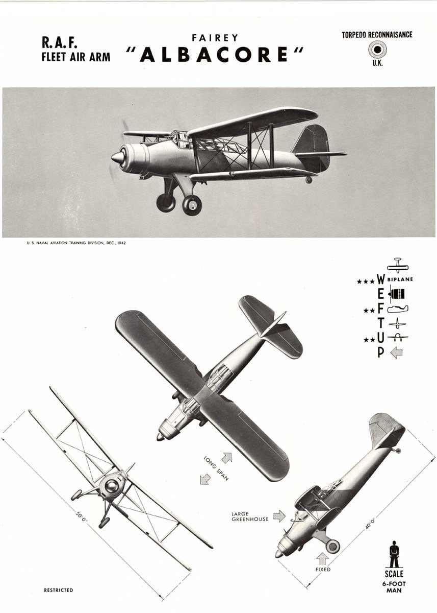 Print di Unknown - Poster originale Fairey "Albacore" per l'addestramento della Marina degli Stati Uniti d'America