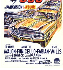 Original "Fireball 500" movie insert vintage poster  1966