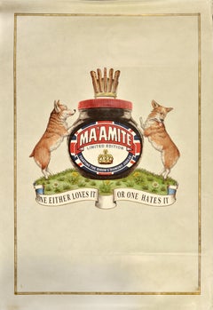 Original Food Advertising Poster Maamite Marmite Queens Diamond Jubilee Corgi