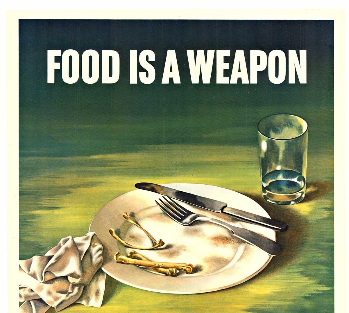 Cartel original de la Segunda Guerra Mundial 
