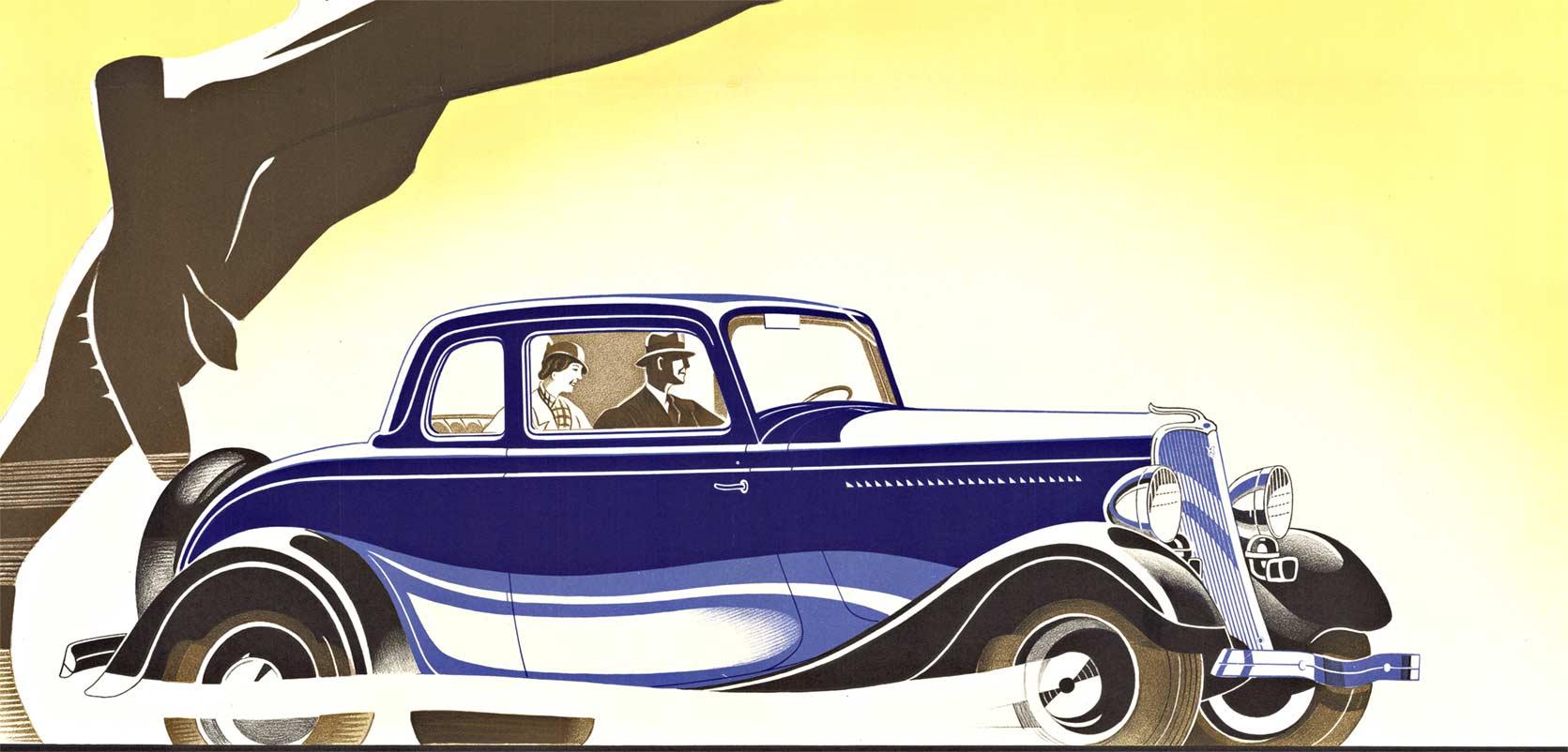 Original „Ford V8“ der beste Ford, der je gebaut wurde, Vintage-Poster (Schwarz), Figurative Print, von Unknown