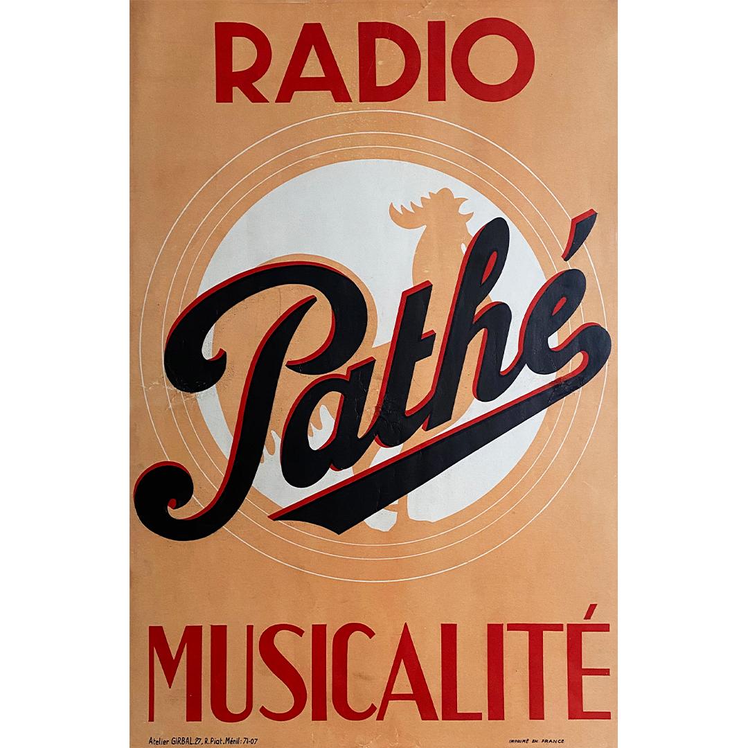 Original French vintage poster that highlights the world of the Pathé Radio - Print by Unknown