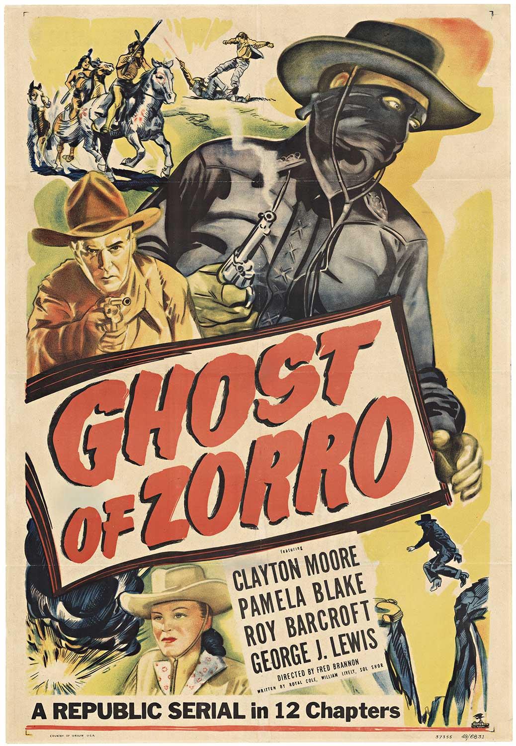 Original 'Ghost of Zorro' vintage 1949 movie poster  US 1-sheet - Print de Unknown