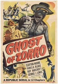 Original 'Ghost of Zorro' vintage 1949 movie poster  US 1-sheet