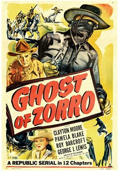 Original 'Ghost of Zorro' vintage 1949 movie poster  US 1-sheet