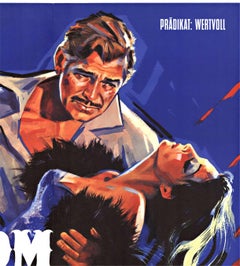 Original 'Gone with the Wind" vintage German movie poster