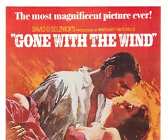 Original "Gone With The Wind" vintage movie poster  1980  excellent conditio