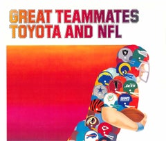 Original Great Teammates Toyota and NFL, 1981 vintage American Football poster