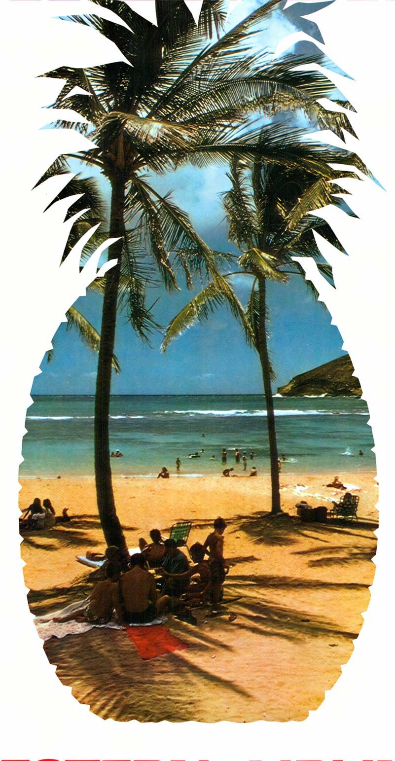 Poster di viaggio vintage originale della Western Airlines delle Hawaii - Print di Unknown