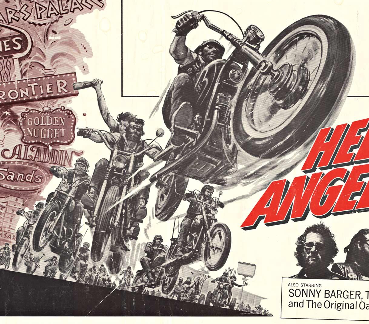 Original Hell's Angels '69 vintage motorcycle movie poster  half-sheet - Print by Unknown