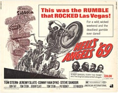 Original Hell's Angels '69 Vintage motorcycle movie poster  half-sheet