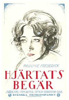 Original Hjärtats Begär (Mistress of Shenstone), 1921 Swedish silent movie