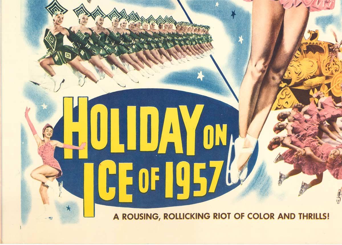 Originales Vintage-Filmplakat „Holiday on Ice of 1957“ (Beige), Figurative Print, von Unknown