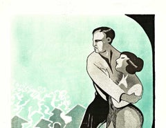 Original “In Singapore’s Chinese Quarter” Swedish silent movie poster, on linen