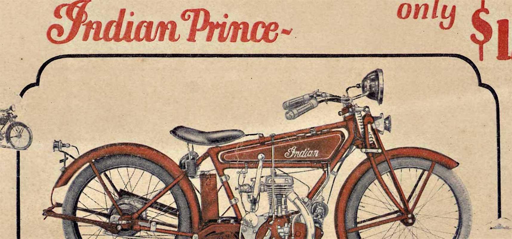 Poster d'epoca originale di Indian Price, Il motore personale (morotcycle) 1