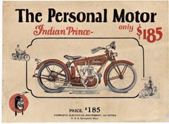 Original Indian Price, The Personal Motor (morotcycle) vintage poster
