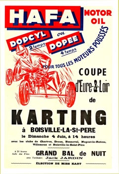 Original Karting (Go-kart) vintage French racing poster