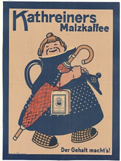 Original Kathreiners Malzkaffee vintage coffee poster