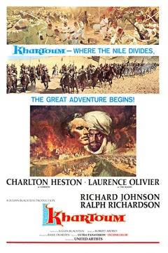 Original "Khartoum" Style B, U.S. 1-sheet vintage movie poster, linen-backed