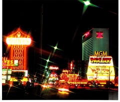 Original Las Vegas Nevada American Airlines travel poster (at night)