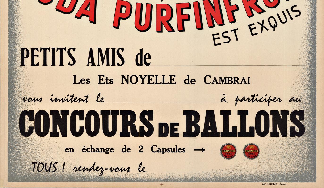 Originales französisches Vintage-Poster „Le Soda Purfinfruit“ – Print von Unknown