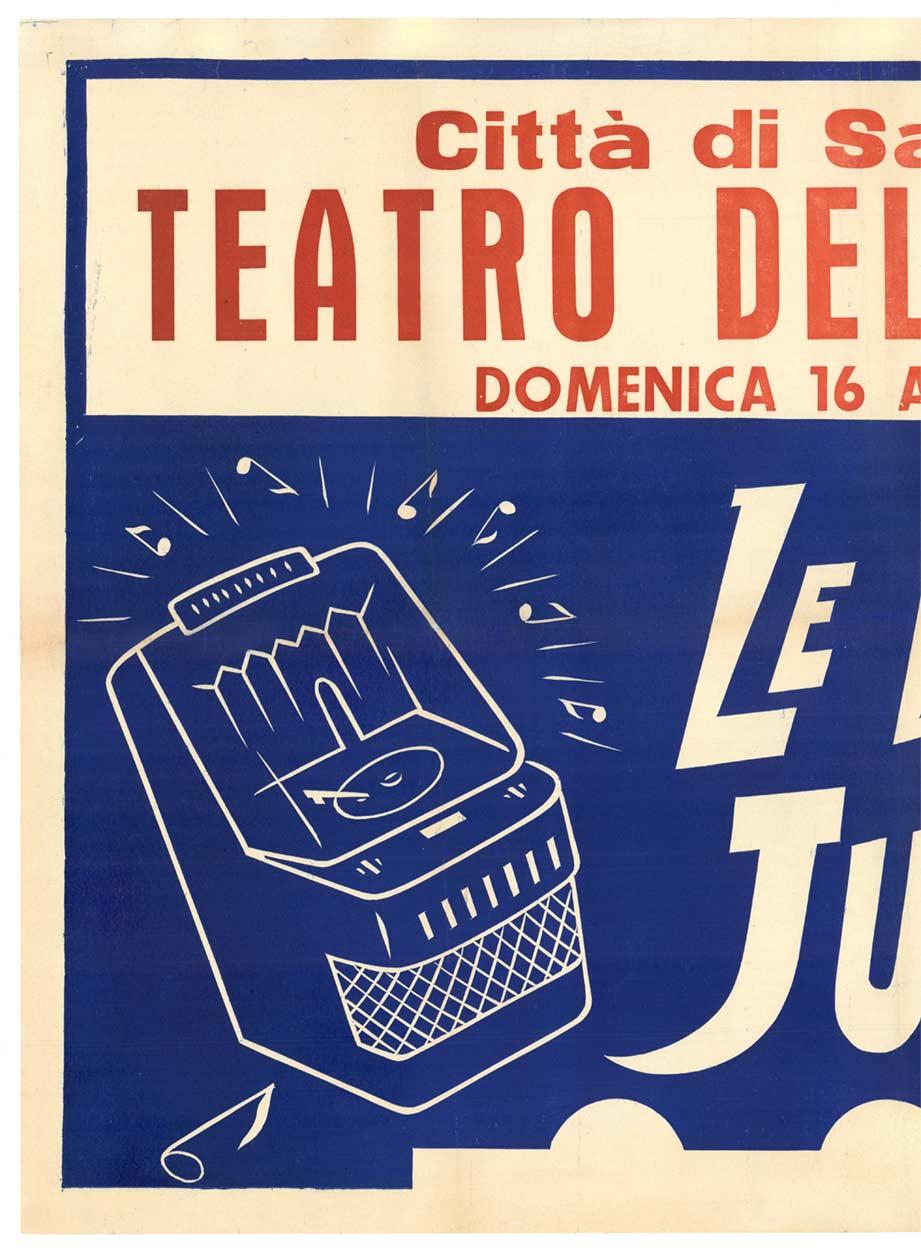 Original Le Voci dei Juke-Box, Original  San Remo Teatro vintage Poster – Print von Unknown