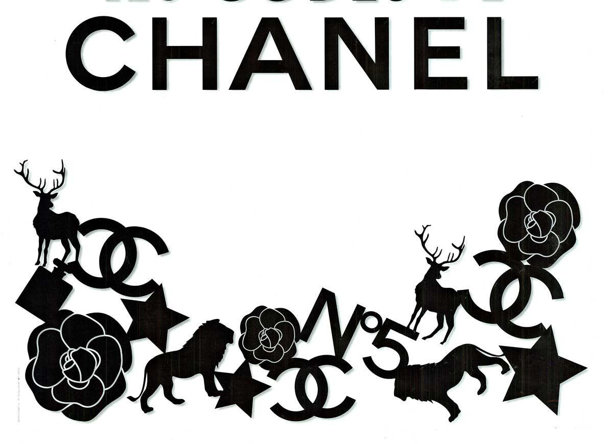 Original Les Codes de CHANEL (versión negra) Moda francesa  cartel del perfume - Print moderno estadounidense de Unknown
