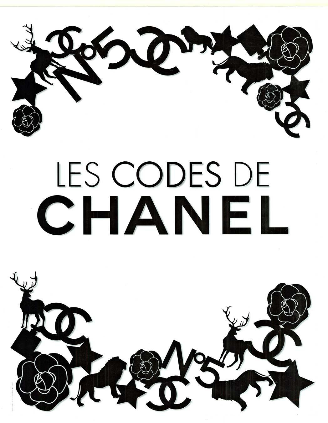 Original Les Codes de CHANEL (versión negra) Moda francesa  cartel del perfume