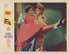 Lobbycard original Jerry Lewis en la película de Paramount "No abandones el barco"