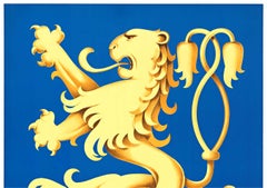 Original Lowenbrau Munchen vintage beer poster with lion . (Löwenbräu München)